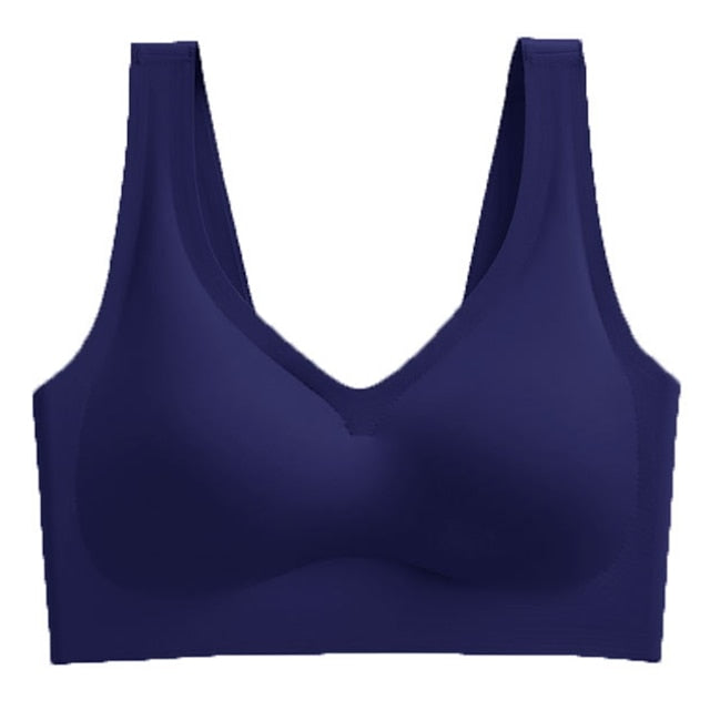 Women's Wireless Bras Full Coverage Pure Color Pull-On Closure Nylon Sexy 1PC Bras & Bralettes Plus Size