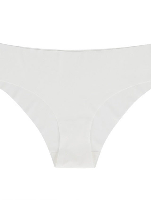 Women's Sexy Panties Brief Underwear 3 PCs Underwear Simple Sexy Comfort Hole Pure Color Nylon Low Waist Black Purple Pink Main image