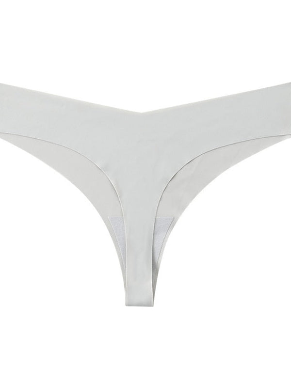 Women's Sexy Panties G-strings & Thongs Panties Brief Underwear 5 PC Underwear Simple Sexy Comfort Basic Pure Color Nylon Low Waist Touch of Sensation Light Blue Green Black