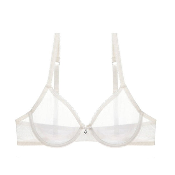 Women's Bras & Bralettes Lace Bras Underwire Bra 34 Cup Solid Color Micro-elastic Breathable Casual Daily Flesh-colored