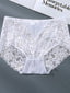 Women's Sexy Panties Brief Underwear 1pc , pack Underwear Fashion Sexy Lace Lace Nylon Mid Waist Sexy Black Red White