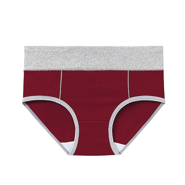 Women‘s High Waisted Cotton Underwear Soft Breathable Panties Stretch Briefs Regular & Plus Size 1 Piece