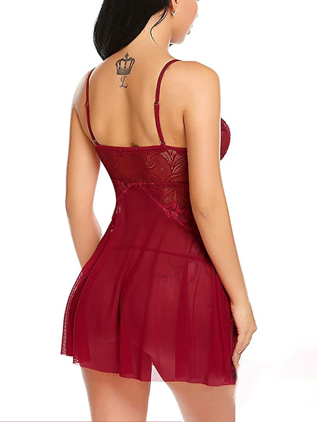 Women's Elegant Lace Backless Mini Swing Dress - Summer Party & Lounge Wear