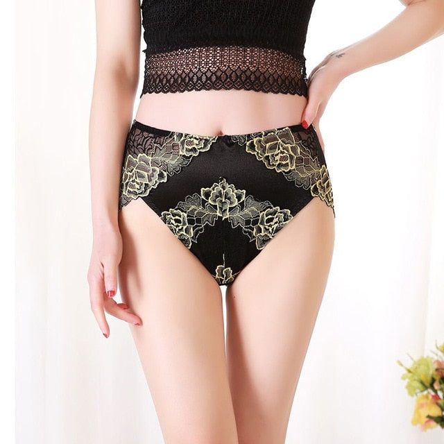 High Quality Ladies' Waist Sheer Lace Underwear With Floral Print Secondary image