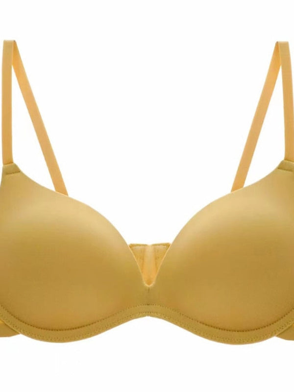 Women's Wireless Bras Double Strap Adjustable Full Coverage V Neck Breathable Pure Color Hook & Eye Date Casual Daily Nylon 1PC Green Black , Bras & Bralettes