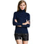 Women's Winter Turtle Neck Ribbed Knit Sweater Pullover