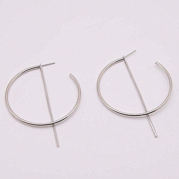 Jacket Flower Earrings For Women Fashionjewelry Double Sided Section Gold Silver Plated Gift Girl