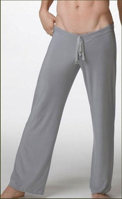 Man Long Pant Sleepwear Comfy Breathable Slip Trousers