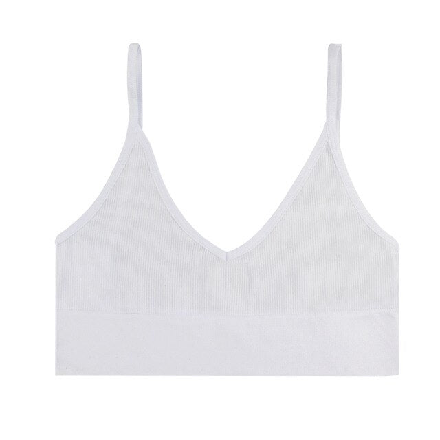 Sexy Breathable Ladies' Seamless Cotton Bras For Fitness