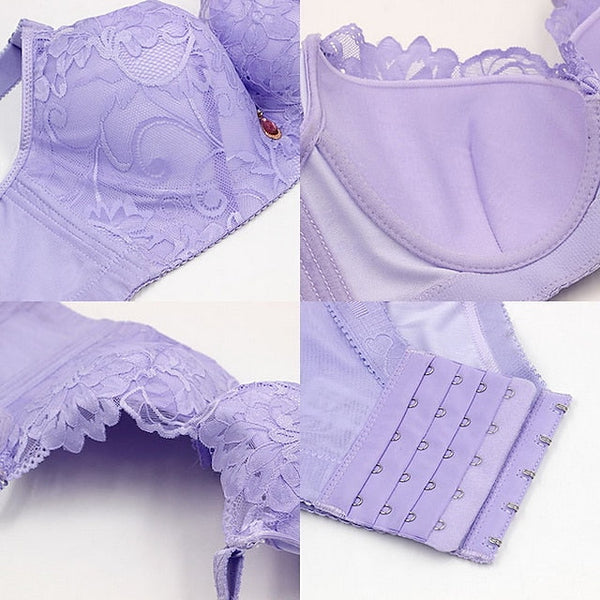 Women's Full Coverage Pure Color Hook & Eye Casual Daily Nylon Sexy 1PC Bras & Bralettes