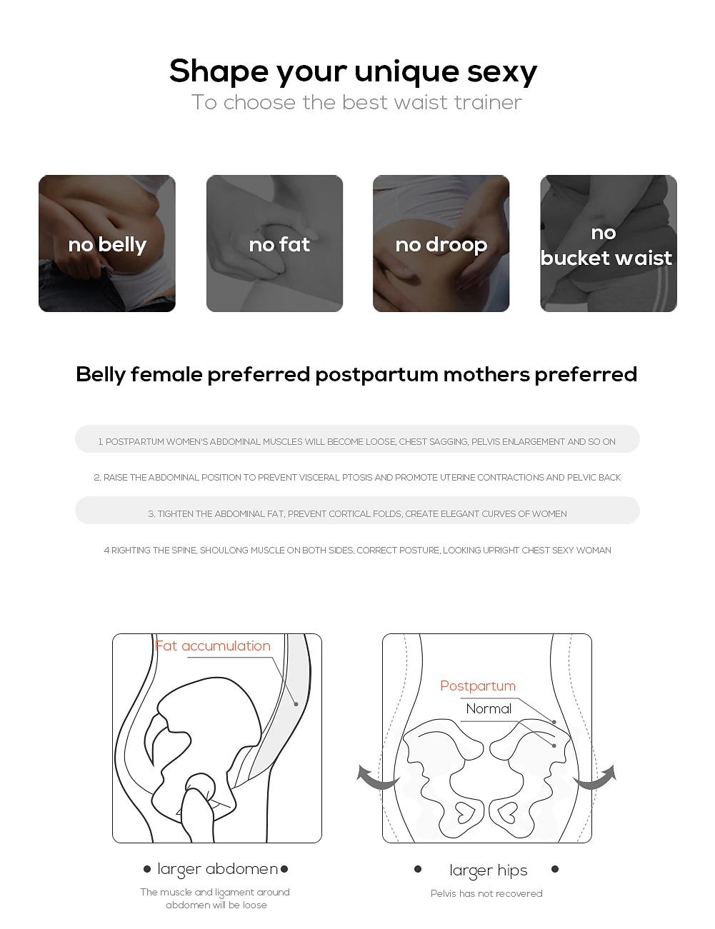 Corset for Women Shapewear Ladies Belly Waist Trainer Binder Shapers Modeling Belt corset Slimming Underwear Body Shaper Shapewear Slimming Belt Belly Shaper