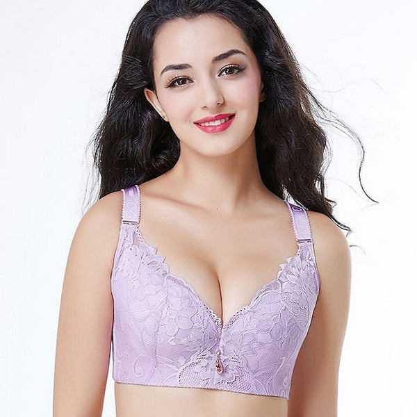 Women's Full Coverage Pure Color Hook & Eye Casual Daily Nylon Sexy 1PC Bras & Bralettes