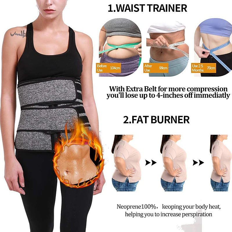 Women Waist Trainer Neoprene Body Shaper Belt Slimming Sheath Tummy Reducing Shaper Tummy Sweat Shapewear Workout Shaper Corset Secondary image