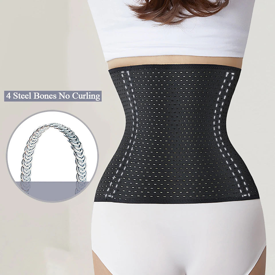Women's Waist Trainer Corset Shapewear Slimming Belt Body Shaper 3-Breasted