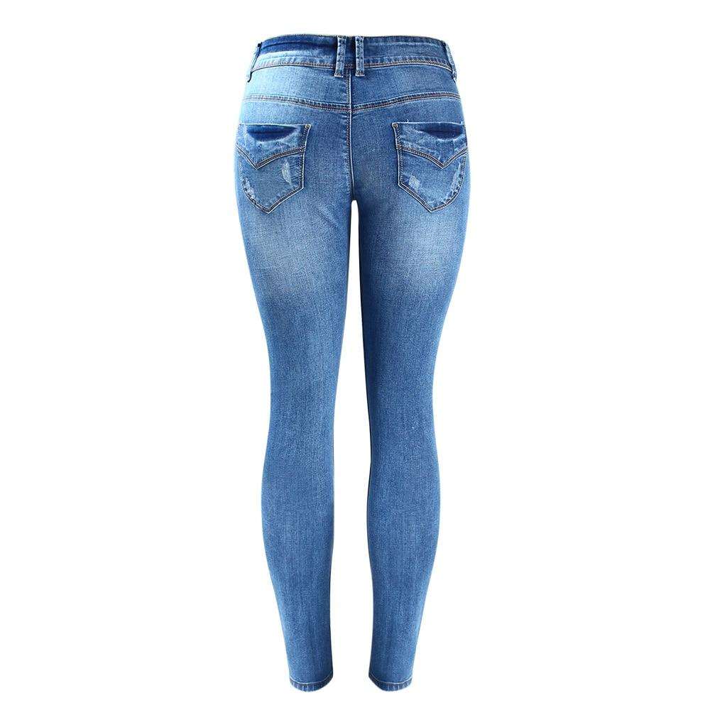 Basic Chic Style Fading Stretch Skinny Ture Denim Jeans Secondary image