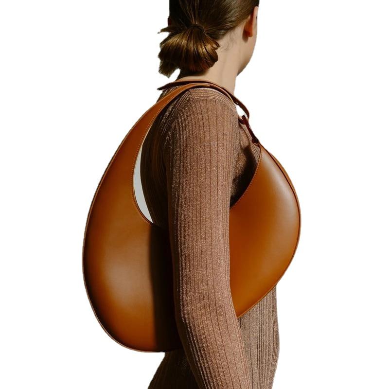 Fashion Luxury Handbags Women Crescent Shape Personality Large Capacity Underarm Bag