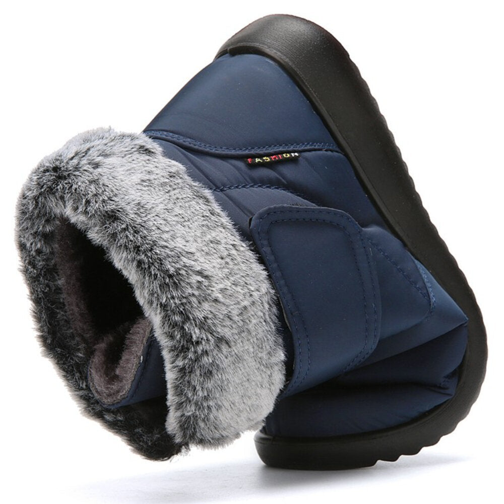 Women Large Size Warm Lined Hook Loop Plus Velvet Ankle Snow Boots Main image