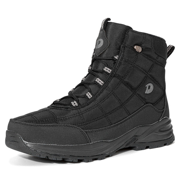 Men's Waterproof Non-Slip Winter Snow Boots - Warm, Windproof, Plus Velvet Lining