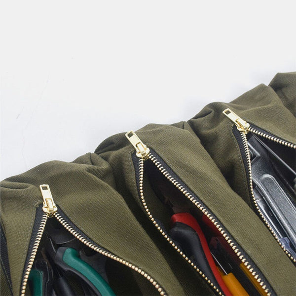 Portable Multi-Functional Canvas Car Storage Bag & Tool Organizer