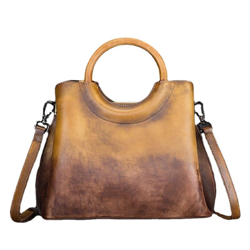 Handmade Genuine Leather Tote Messenger Bag New Leisure Women Handbags Casual Shoulder & Crossbody Bags