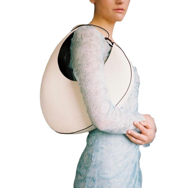 Fashion Luxury Handbags Women Crescent Shape Personality Large Capacity Underarm Bag
