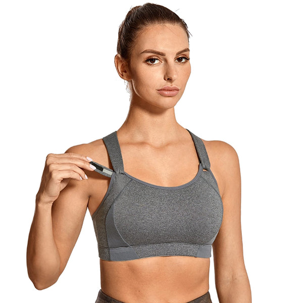 Women's Seamless High Impact Quick Drying Full Coverage Padded Sports Bra