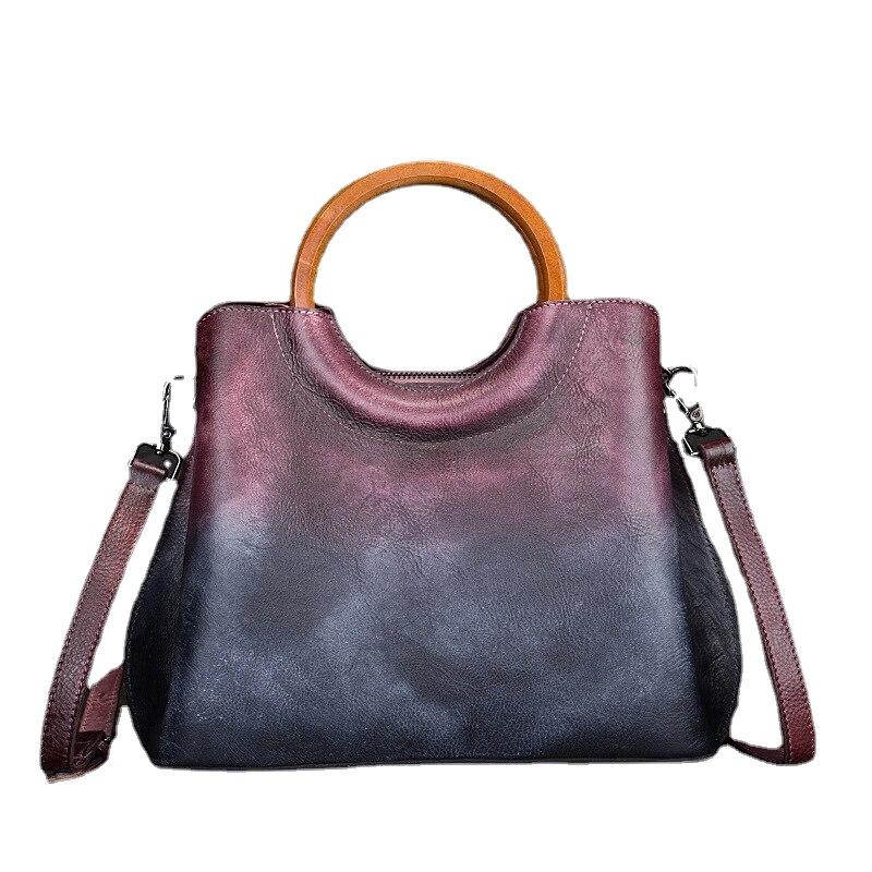 Handmade Genuine Leather Tote Messenger Bag New Leisure Women Handbags Casual Shoulder & Crossbody Bags