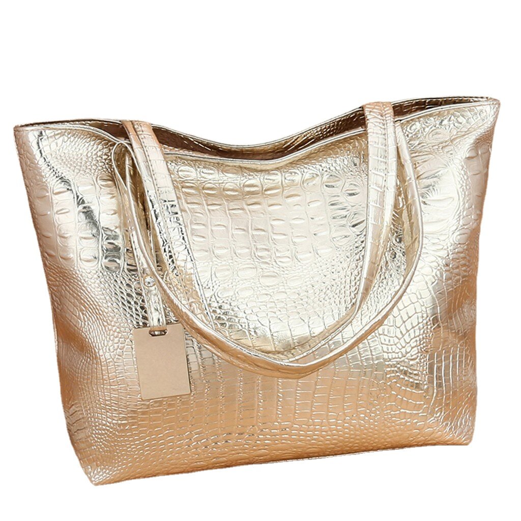 Fashion Alligator Solid Large Capacity Bags for women Shoulder Tote Handbag