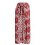 Sexy Print Long Women Summer High Waist Sash Wide Leg Split Trousers
