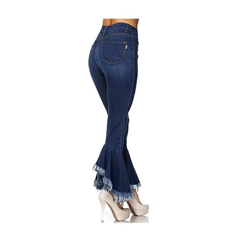 Nine-Point Tassel Broad Legs Trim Thin Jeans Secondary image