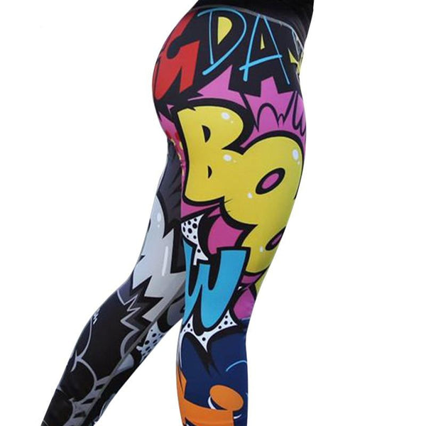 Women Digital Printing Workout Leggings High Waist Push Up