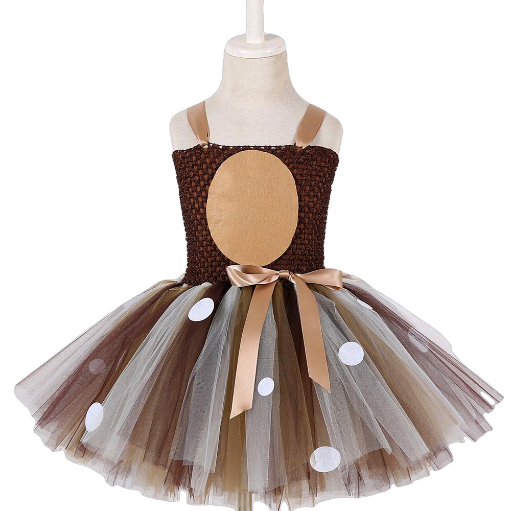 Baby Girls 1st Birthday Christmas Deer Party Dress Secondary image