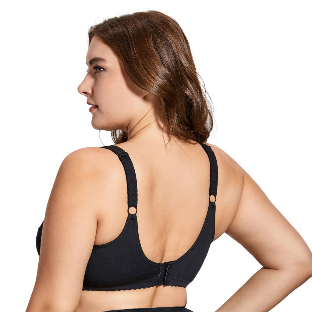 Women's Full Coverage Lace Wireless Non Padded Front-close Shaping Adjustable Underwire Bra Secondary image