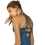 Dry Fit Crisscross Back Strappy Yoga Tops Blue Wourkout Clothes Activewear Built In Bra Gym Tank Tops For Women Running Shirts - Sheseelady