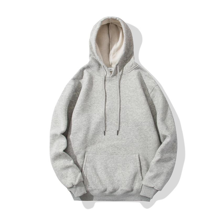 Men's Solid Color Casual Hoodie Sweatshirt Top