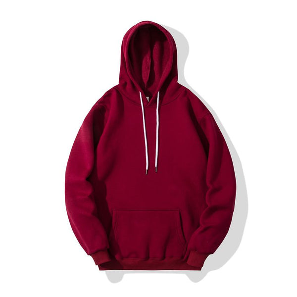 Men's Solid Color Casual Hoodie Sweatshirt Top