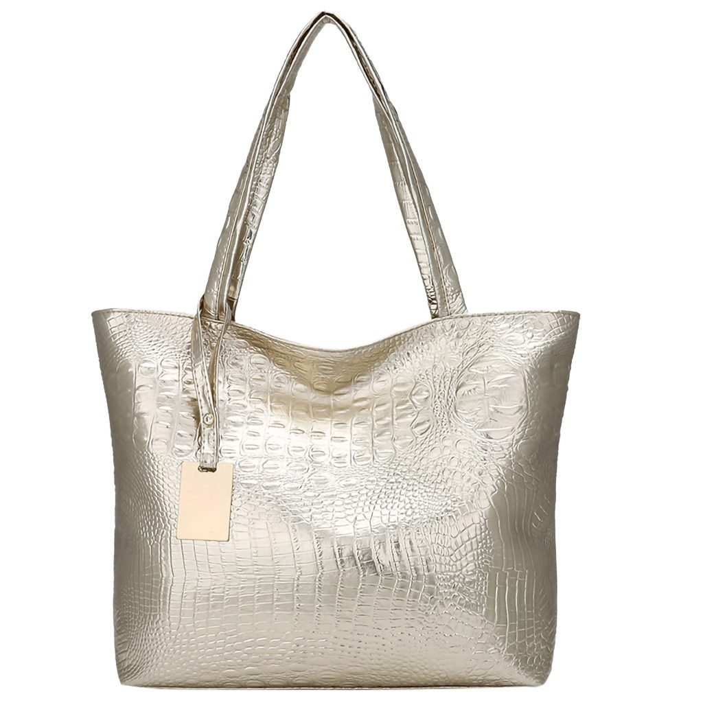 Fashion Alligator Solid Large Capacity Bags for women Shoulder Tote Handbag