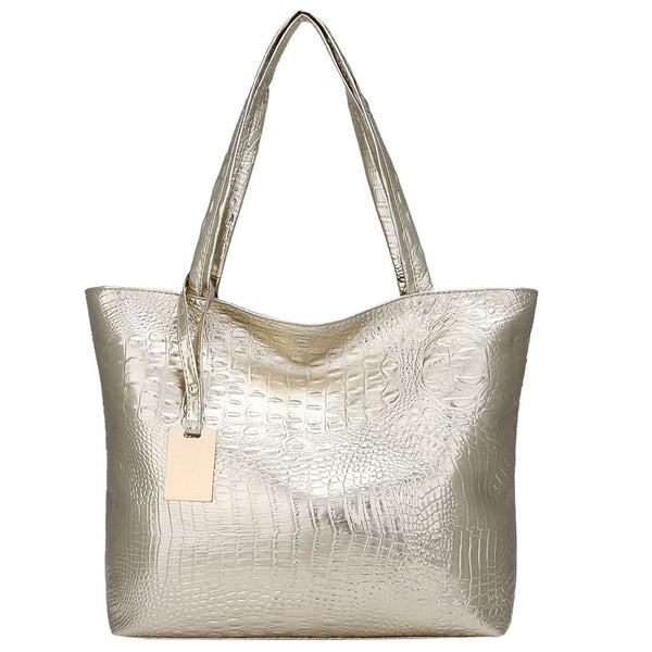 Fashion Alligator Solid Large Capacity Bags for women Shoulder Tote Handbag