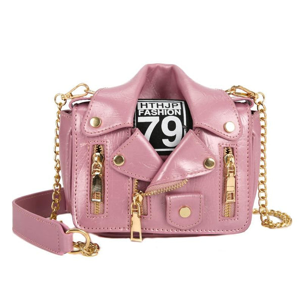 Bags For Women Fashion Leather Jacket Shape Handbags Messenger Pack