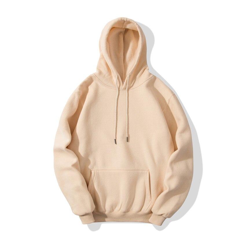 Men's Solid Color Casual Hoodie Sweatshirt Top