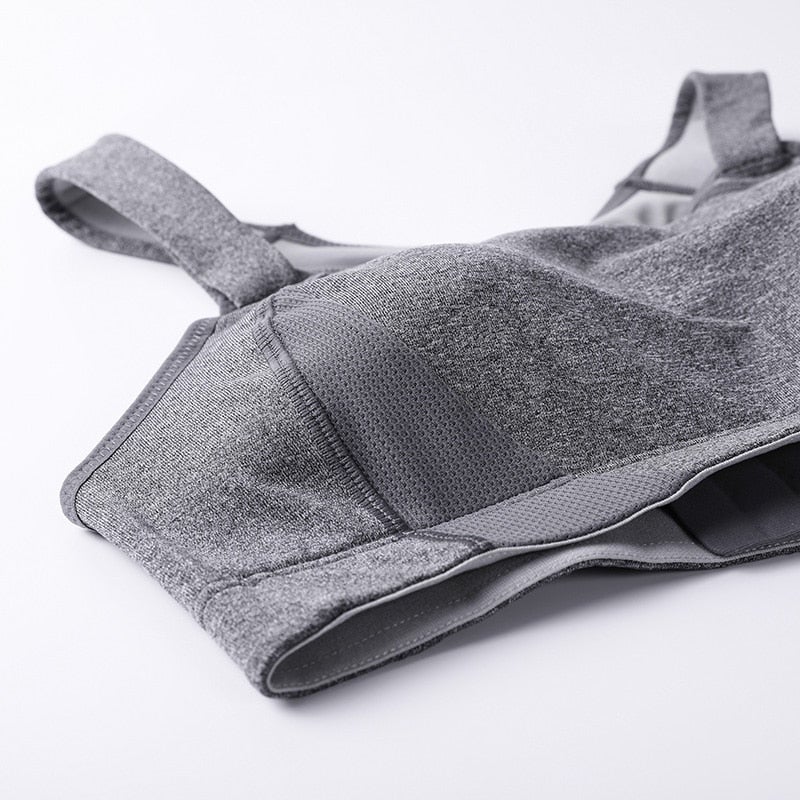 Women's Seamless High Impact Quick Drying Full Coverage Padded Sports Bra White