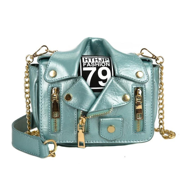 Bags For Women Fashion Leather Jacket Shape Handbags Messenger Pack