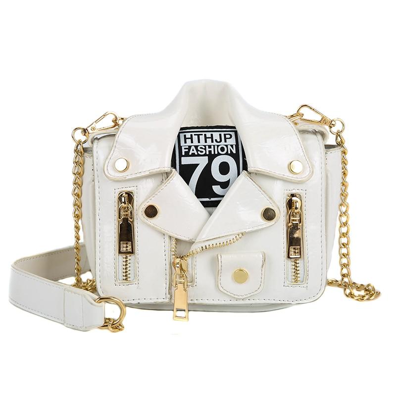 Bags For Women Fashion Leather Jacket Shape Handbags Messenger Pack