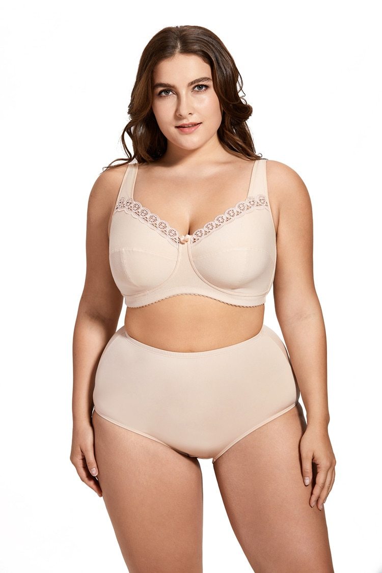 Women's Full Coverage Lace Wireless Non Padded Front-close Shaping Adjustable Underwire Bra