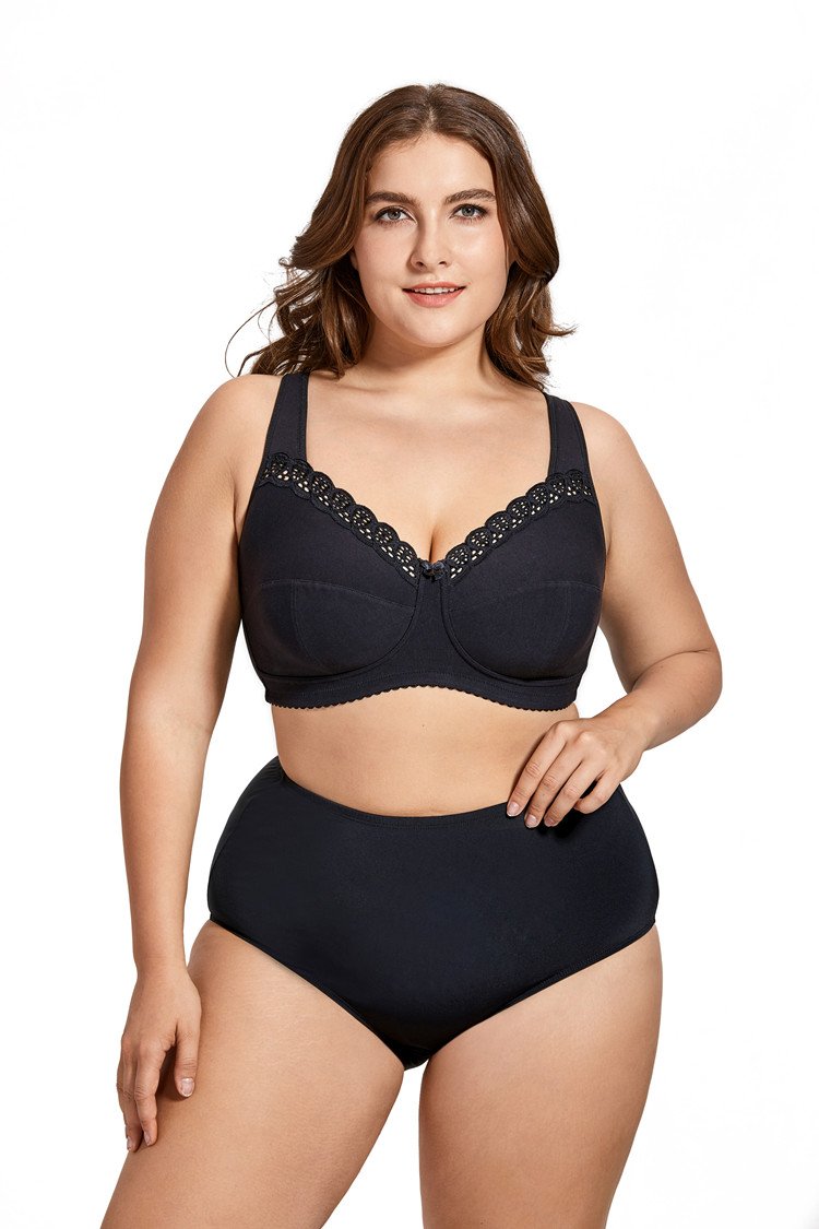Women's Full Coverage Lace Wireless Non Padded Front-close Shaping Adjustable Underwire Bra