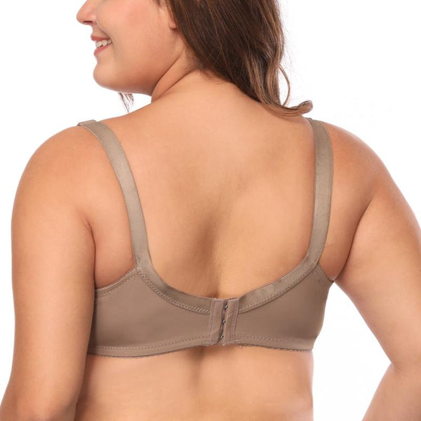Plus Size Women Bra Full Cup Comfort Mother'S Underwear Classical Solid