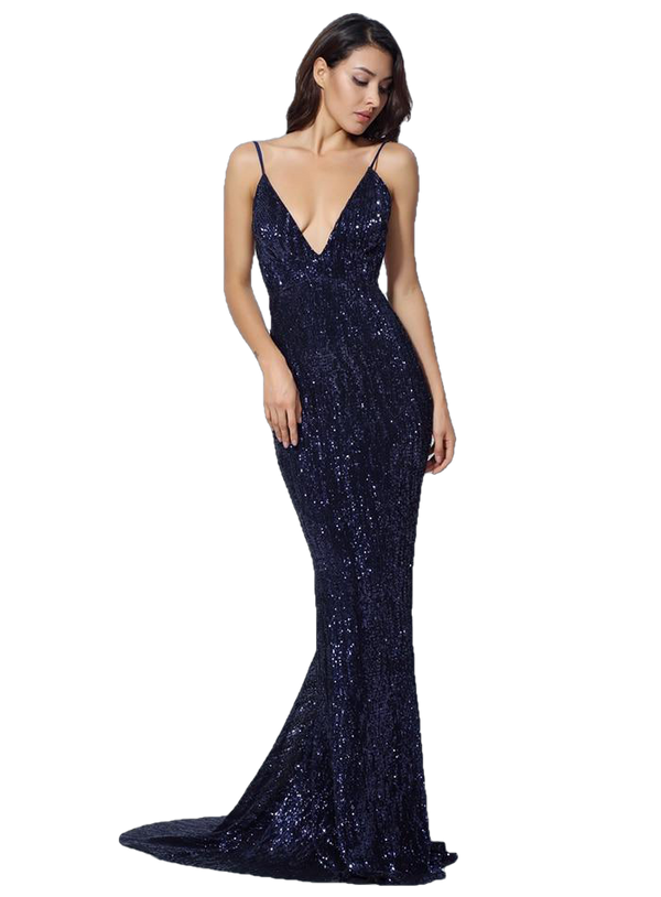 Ladies' Long Dress with Elastic Collar & Open Back
