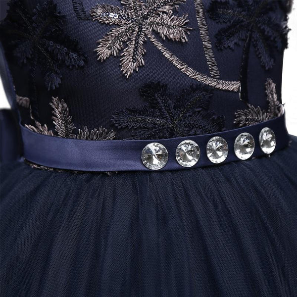 Girls' Embroidered Formal Ball Gown for Weddings & Parties