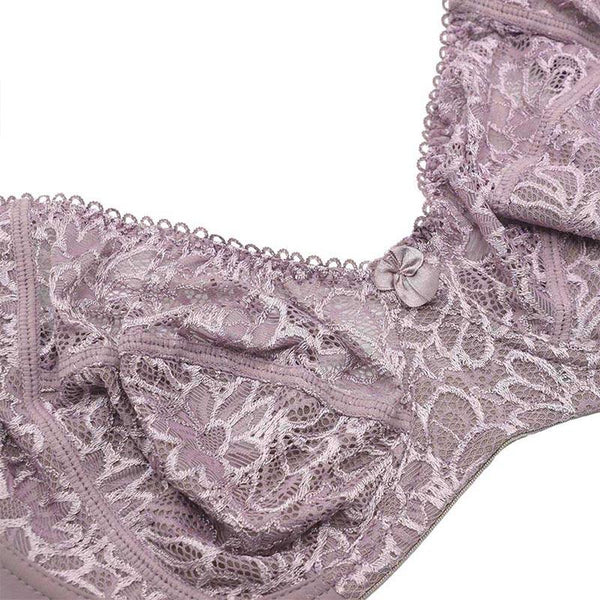 Womens Lager Bosom Perspective Lace Bras Underwired Sexy Lingerie Embroidery Floral Bralette