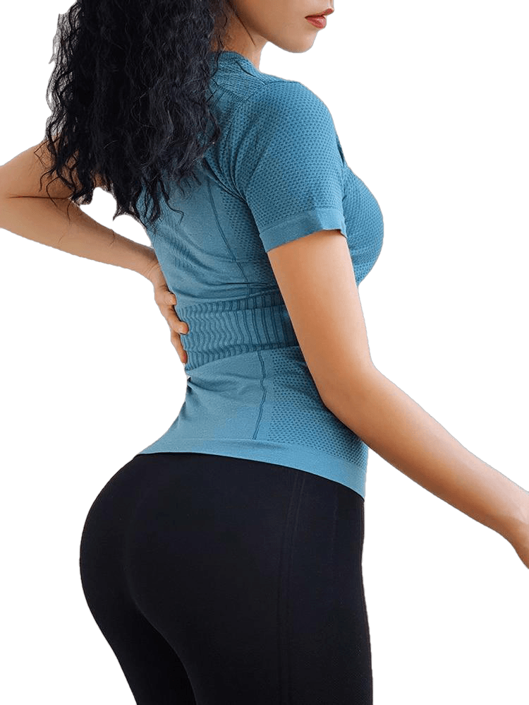 Seamless Yoga Top For Women Workout Gym Crop Top Breathable Athletic Activewear Secondary image